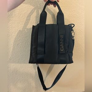 Ganni Tech Mini Tote Black